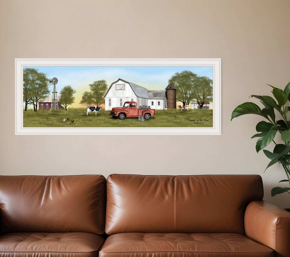 Summer on the Farm 3 White Framed Print Wall Art - Homeroots - Flyclothing LLC