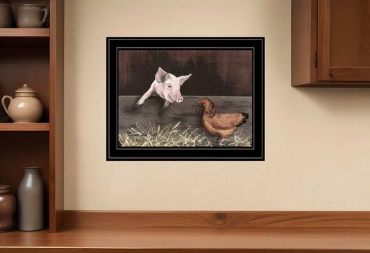 Bacon and Eggs 2 Black Framed Print Wall Art - Homeroots - Flyclothing LLC