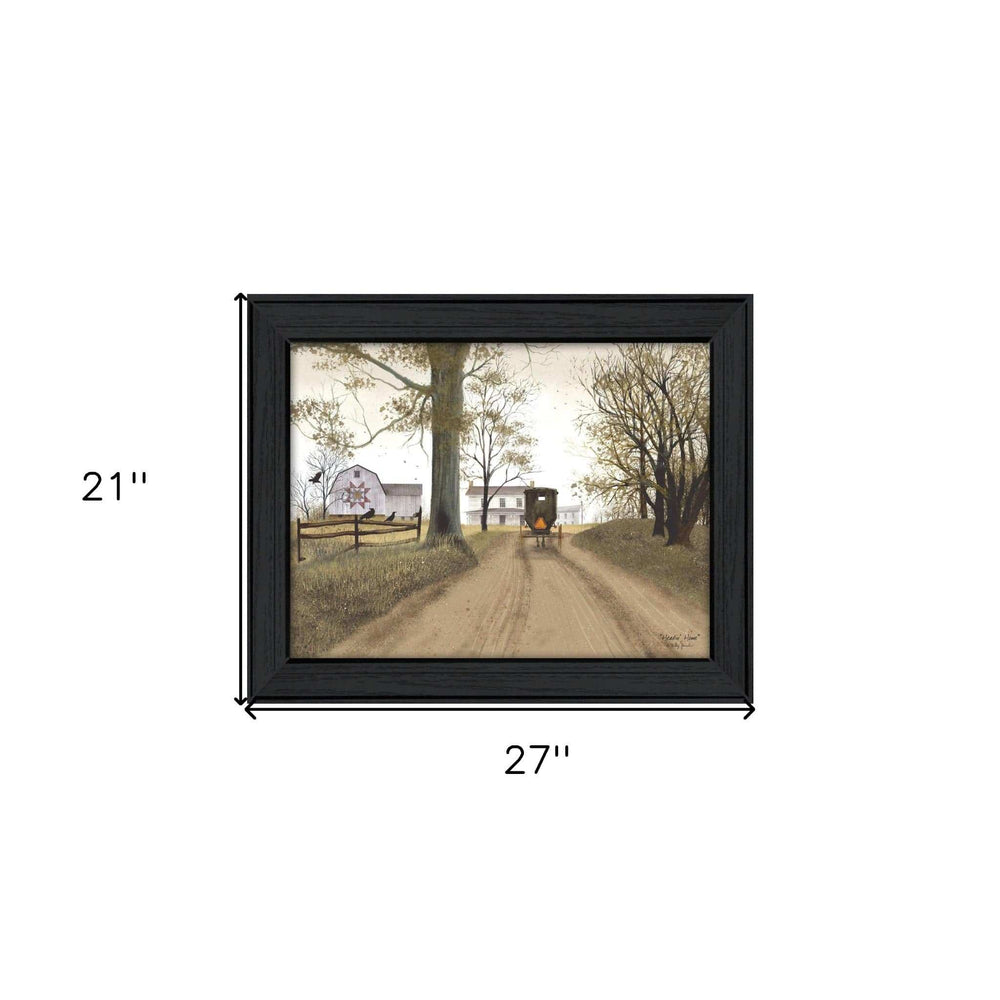 Headin Home 8 Black Framed Print Wall Art - Homeroots - Flyclothing LLC