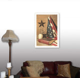 God and Country 7 White Framed Print Wall Art - Homeroots - Flyclothing LLC