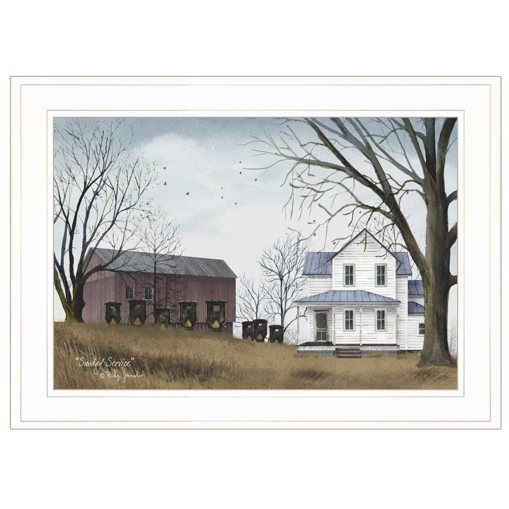 Sunday Service 1 White Framed Print Wall Art - Homeroots - Flyclothing LLC