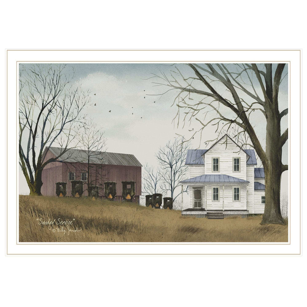 Sunday Service 3 White Framed Print Wall Art - Homeroots - Flyclothing LLC