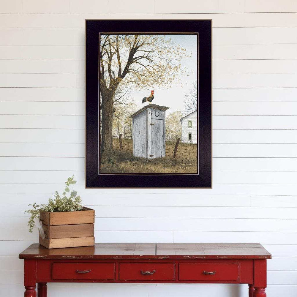 Morning Commute Outhouse Black Framed Print Wall Art - Homeroots - Flyclothing LLC