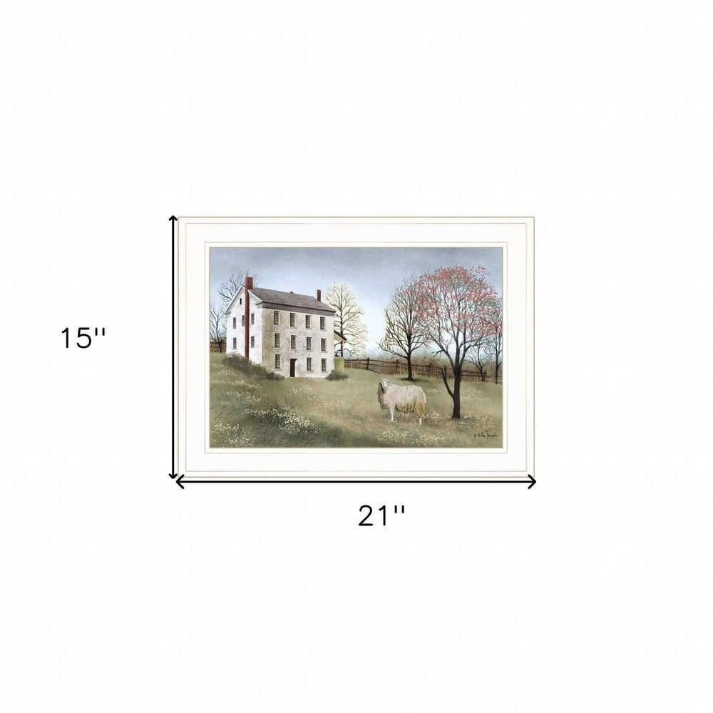 Spring at White House Farm 1 White Framed Print Wall Art - Homeroots - Flyclothing LLC