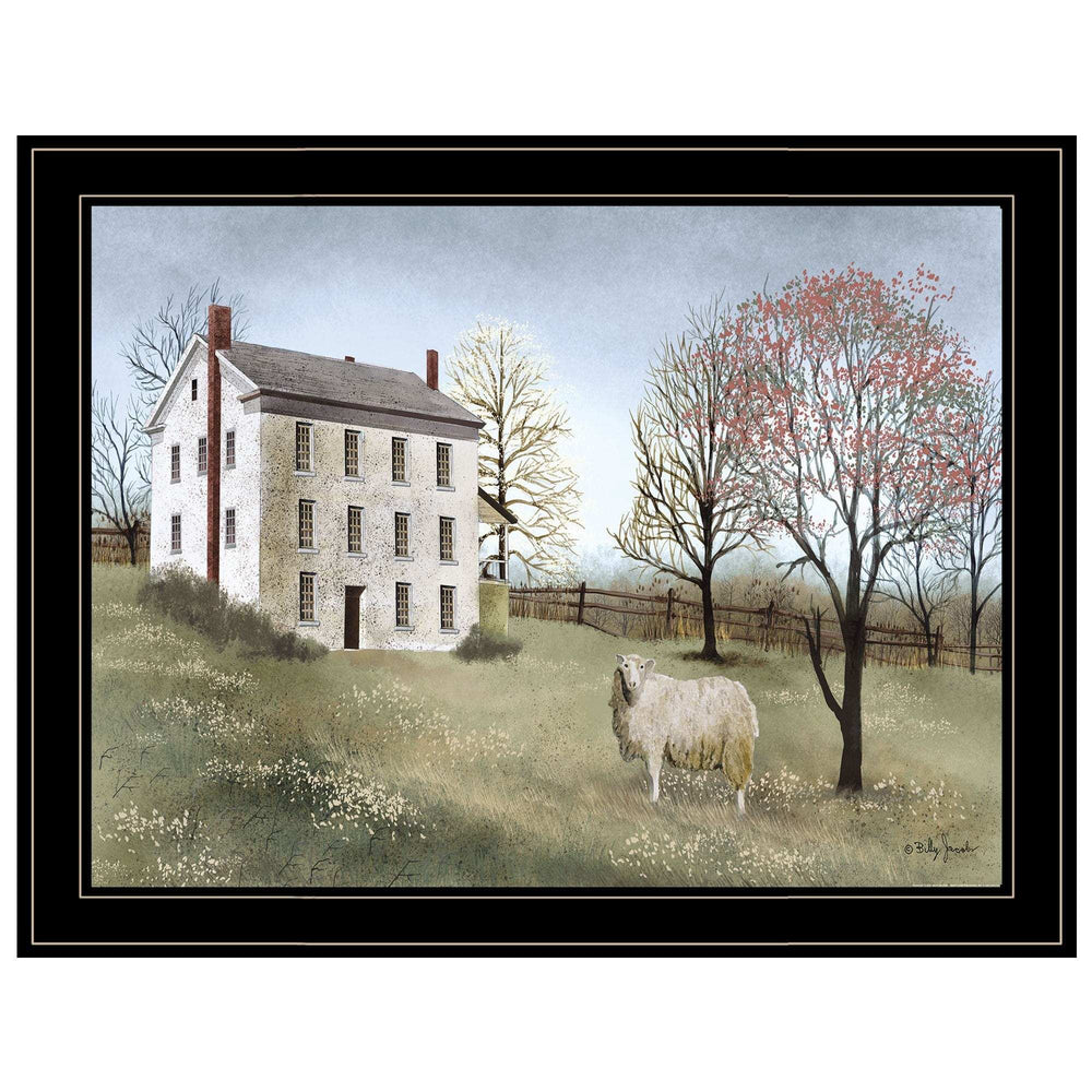 Spring at White House Farm 4 Black Framed Print Wall Art - Homeroots - Flyclothing LLC