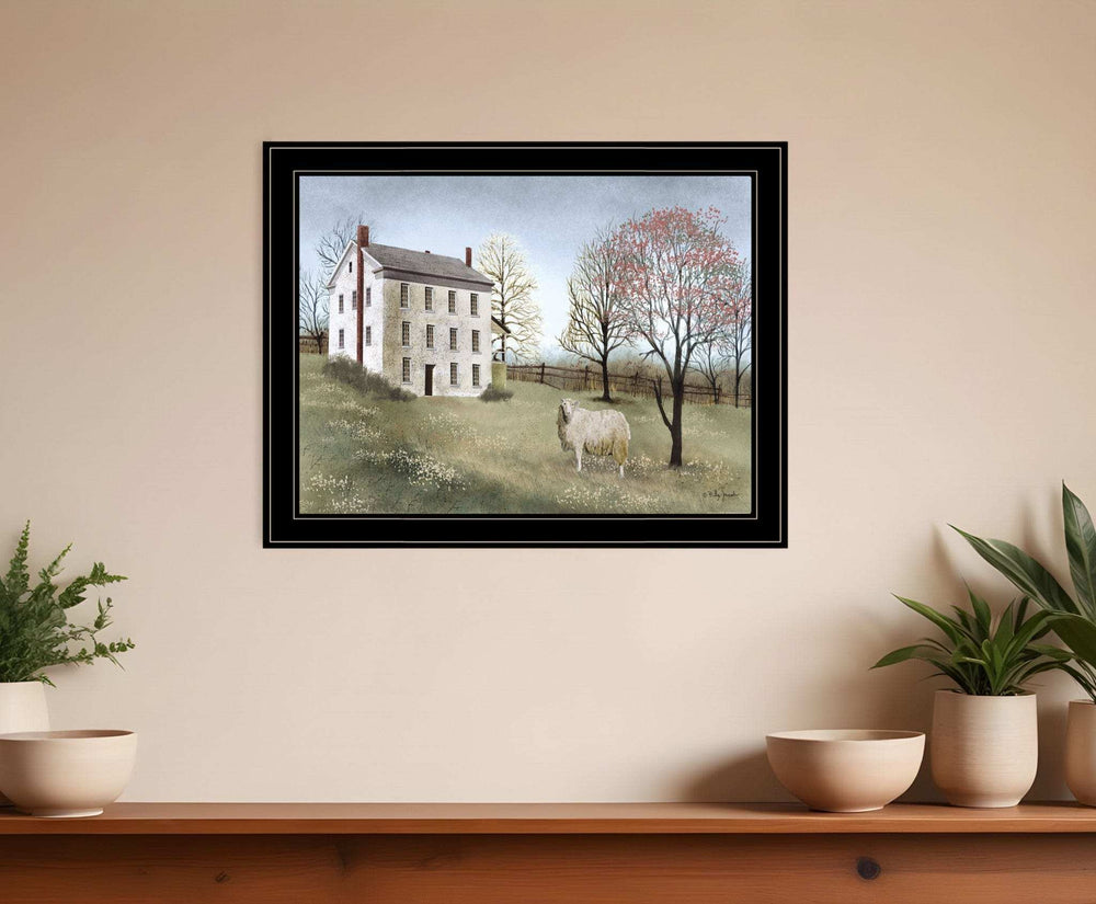 Spring at White House Farm 4 Black Framed Print Wall Art - Homeroots - Flyclothing LLC