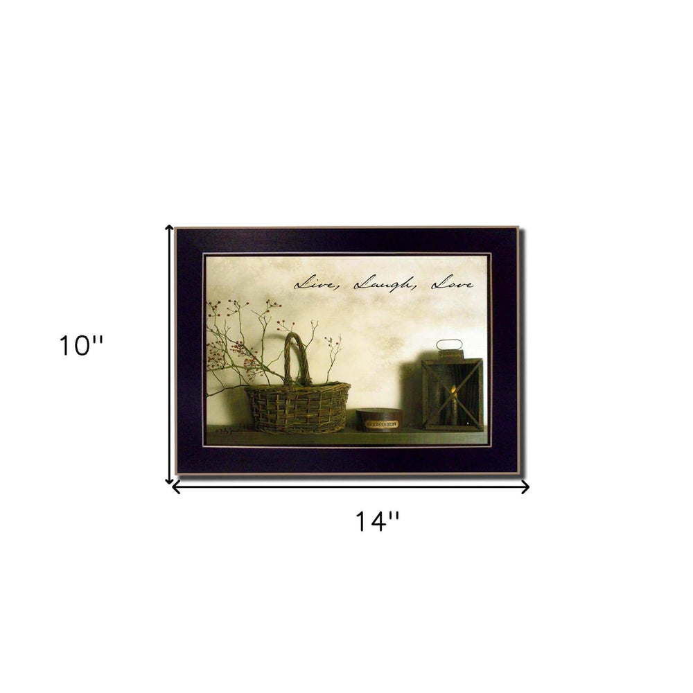 Live Laugh and Love Black Framed Print Wall Art - Homeroots - Flyclothing LLC