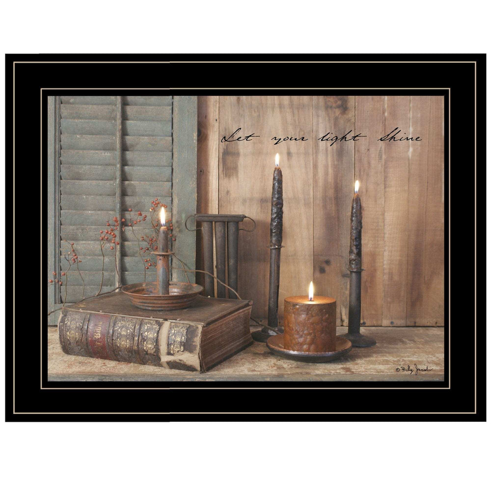 Let Your Light Shine 2 Black Framed Print Wall Art - Homeroots - Flyclothing LLC