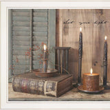 Let Your Light Shine 4 White Framed Print Wall Art - Homeroots - Flyclothing LLC