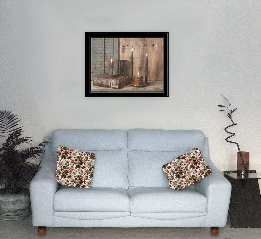 Let Your Light Shine 5 Black Framed Print Wall Art - Homeroots - Flyclothing LLC