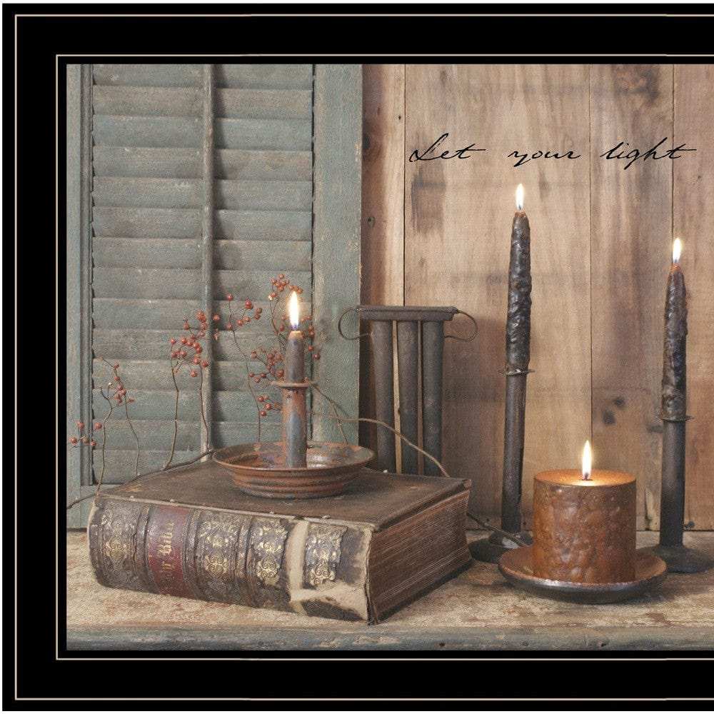 Let Your Light Shine 5 Black Framed Print Wall Art - Homeroots - Flyclothing LLC