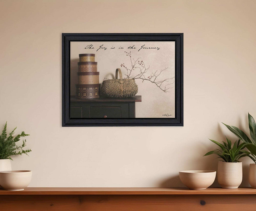 The Joy is the Journey Black Framed Print Wall Art - Homeroots - Flyclothing LLC