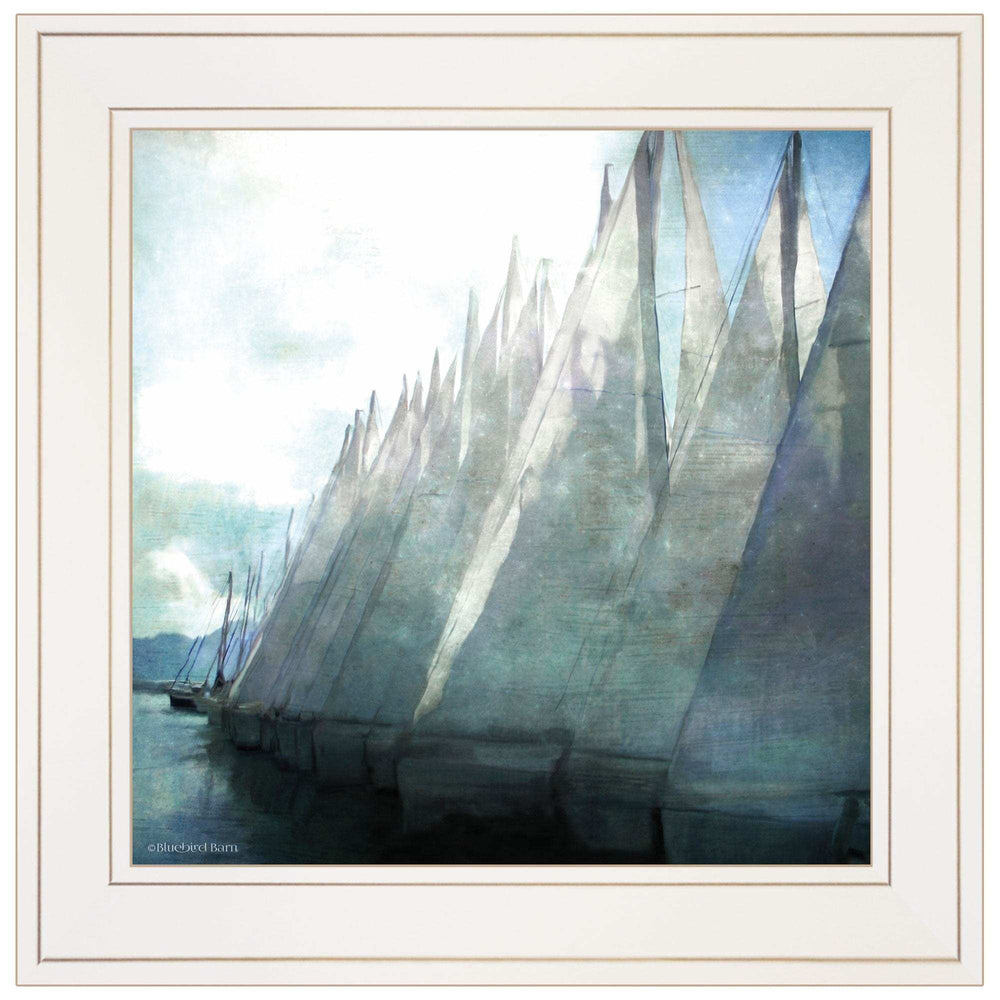 Sailboat Marina I 2 White Framed Print Wall Art - Homeroots - Flyclothing LLC