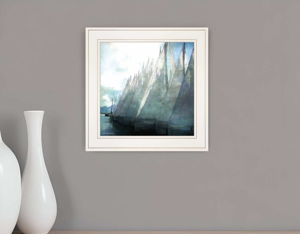 Sailboat Marina I 2 White Framed Print Wall Art - Homeroots - Flyclothing LLC