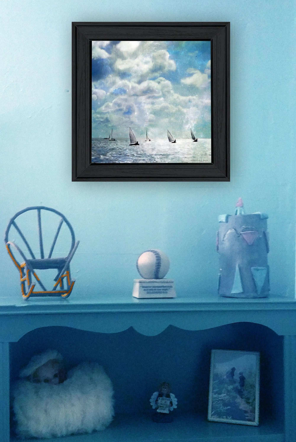 Sailing White Waters 3 Black Framed Print Wall Art - Homeroots - Flyclothing LLC