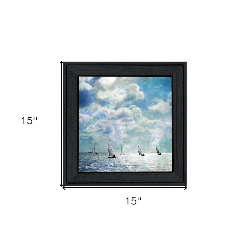Sailing White Waters 3 Black Framed Print Wall Art - Homeroots - Flyclothing LLC