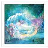 Woodland Cove Mermaid 2 White Framed Print Wall Art - Homeroots - Flyclothing LLC