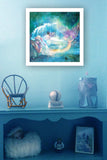 Woodland Cove Mermaid 2 White Framed Print Wall Art - Homeroots - Flyclothing LLC