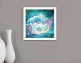 Woodland Cove Mermaid 2 White Framed Print Wall Art - Homeroots - Flyclothing LLC