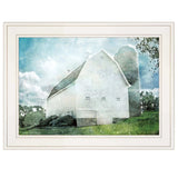 White Barn 1 White Framed Print Wall Art - Homeroots - Flyclothing LLC