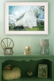 White Barn 1 White Framed Print Wall Art - Homeroots - Flyclothing LLC