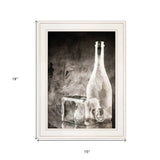 Moody Gray Glassware Still Life 1 White Framed Print Kitchen Wall Art - Homeroots - Flyclothing LLC