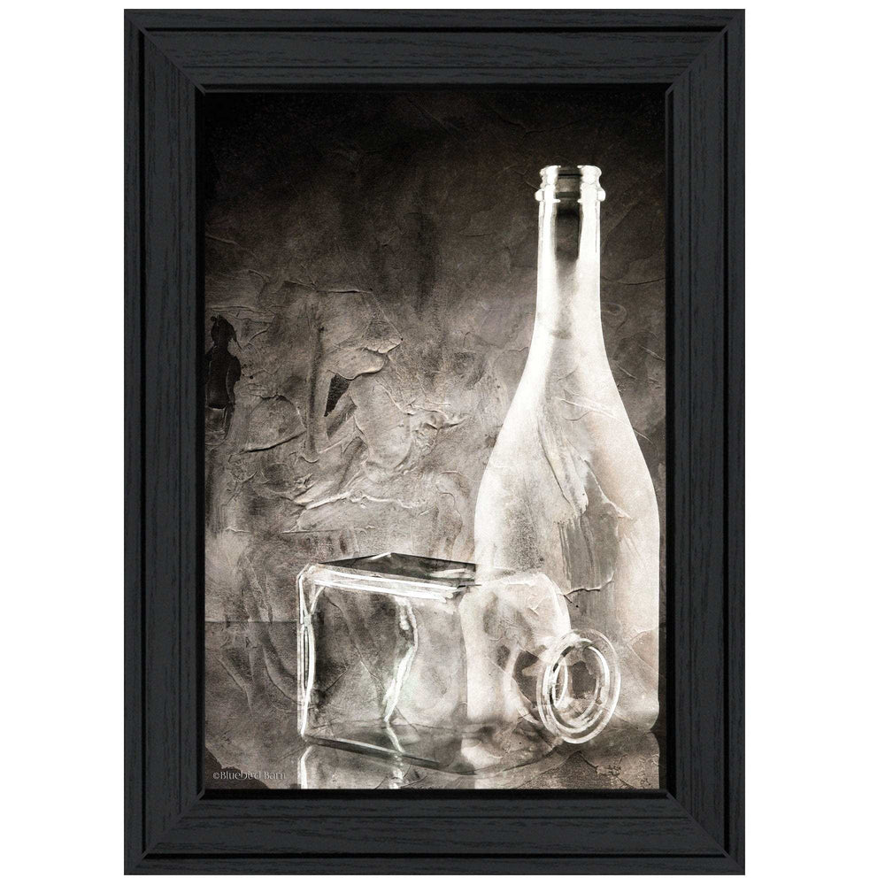 Moody Gray Glassware Still Life 2 Black Framed Print Kitchen Wall Art - Homeroots - Flyclothing LLC