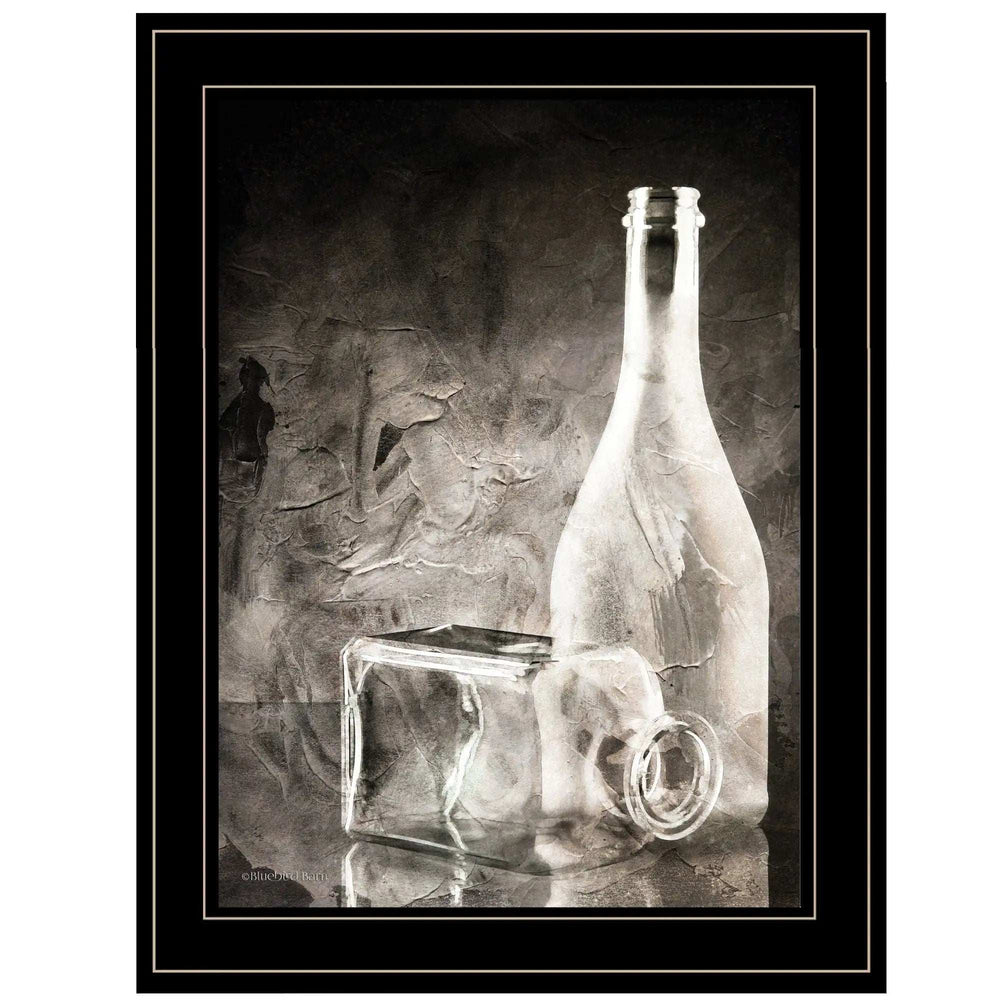 Moody Gray Glassware Still Life 3 Black Framed Print Kitchen Wall Art - Homeroots - Flyclothing LLC