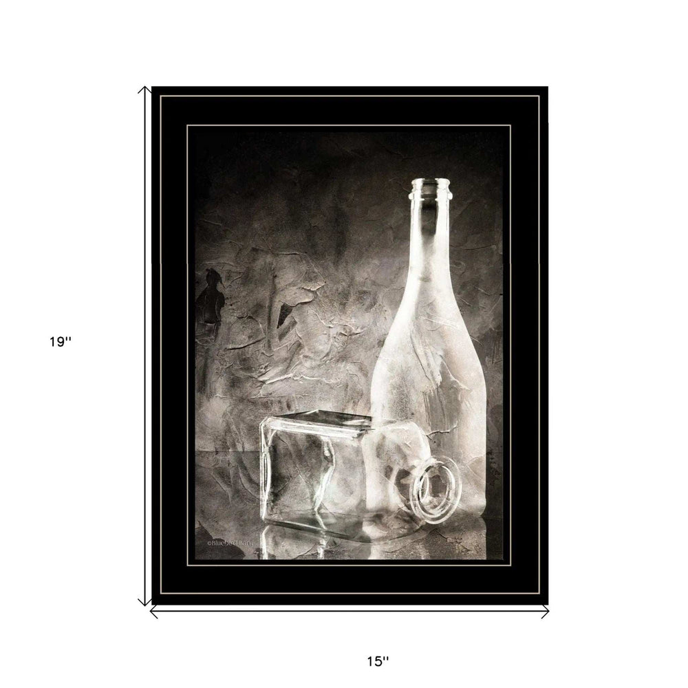 Moody Gray Glassware Still Life 3 Black Framed Print Kitchen Wall Art - Homeroots - Flyclothing LLC