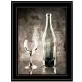 Moody Gray Wine Glass Still Life 3 Black Framed Print Wall Art - Homeroots - Flyclothing LLC