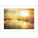 Yellow Sunset White Framed Print Wall Art - Homeroots - Flyclothing LLC