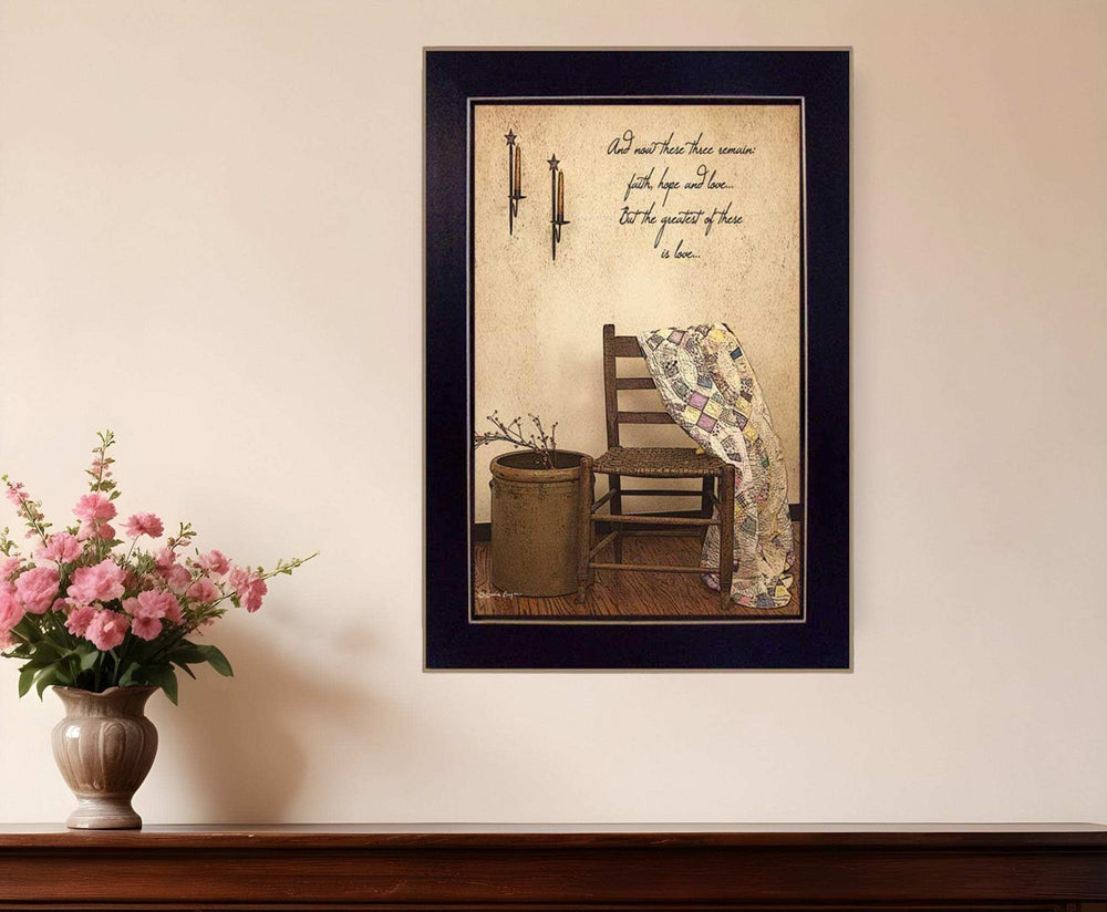 These Three Remain 4 Black Framed Print Wall Art - Homeroots - Flyclothing LLC