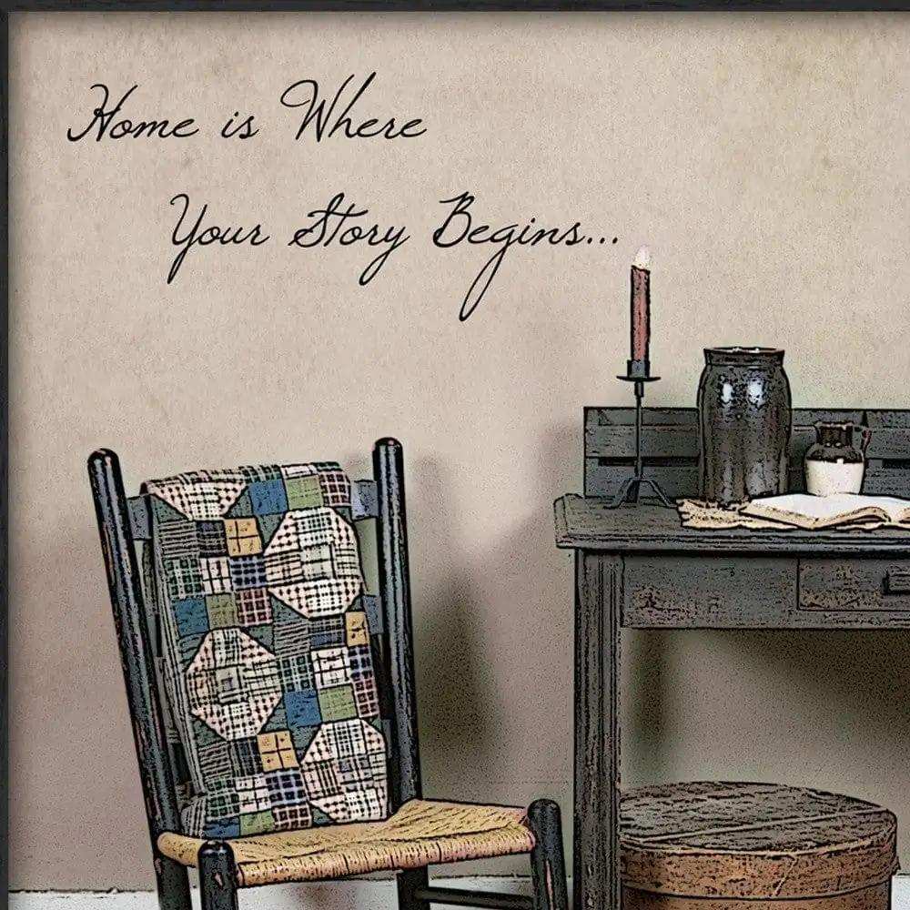 Home Story Black Framed Print Wall Art - Homeroots - Flyclothing LLC