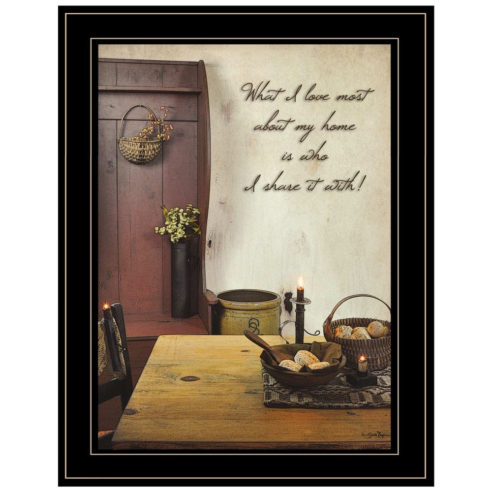 What I love Most 3 Black Framed Print Kitchen Wall Art - Homeroots - Flyclothing LLC