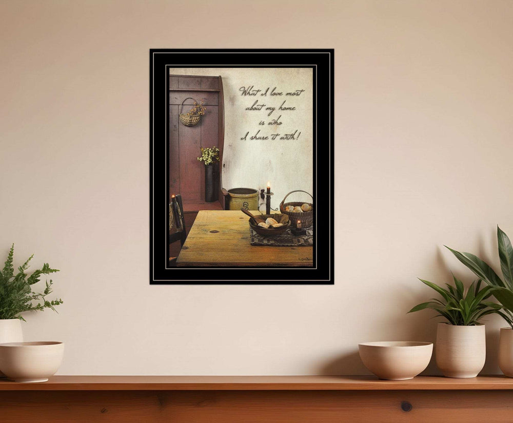 What I love Most 3 Black Framed Print Kitchen Wall Art - Homeroots - Flyclothing LLC