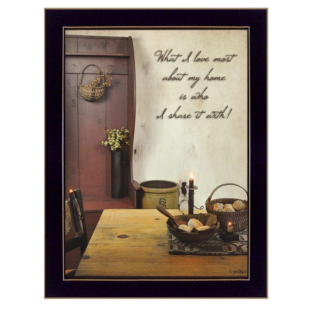 What I love Most 4 Black Framed Print Kitchen Wall Art - Homeroots - Flyclothing LLC