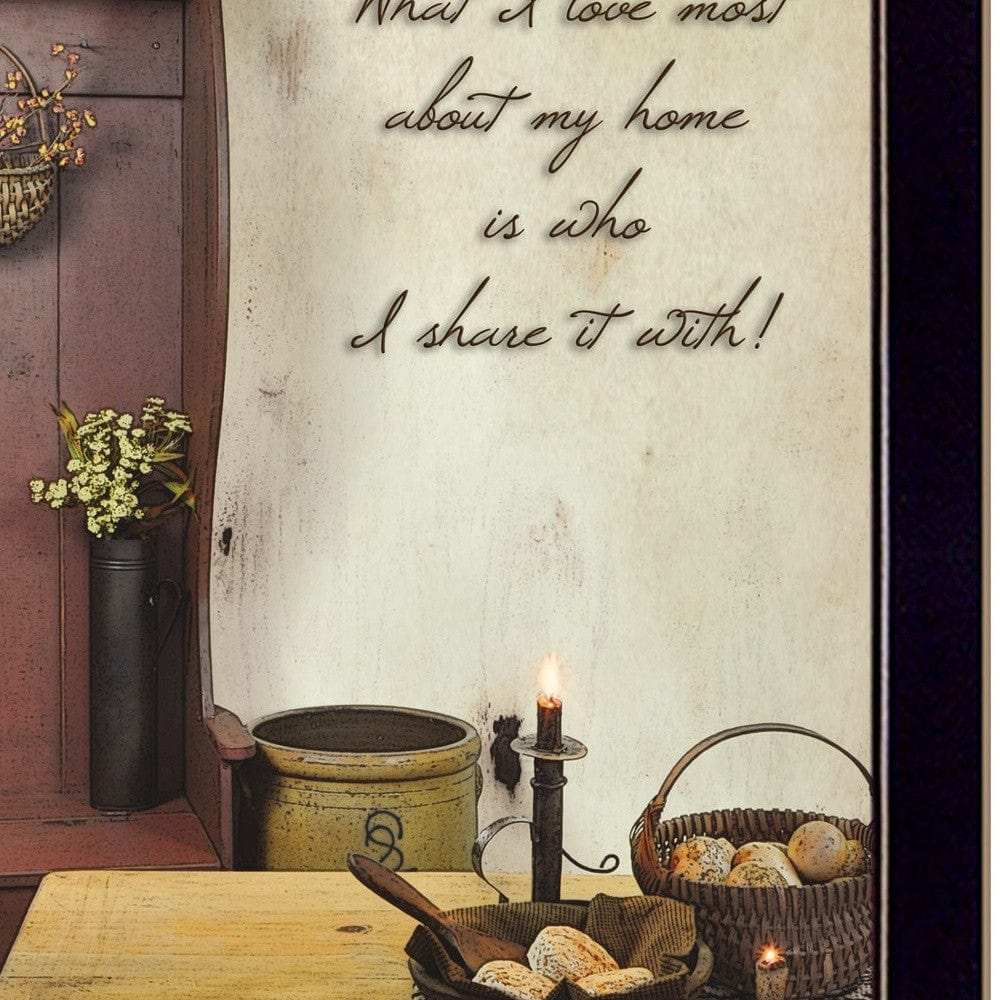 What I love Most 4 Black Framed Print Kitchen Wall Art - Homeroots - Flyclothing LLC