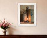 No 3 Bee Sting on a crock 1 White Framed Print Wall Art - Homeroots - Flyclothing LLC