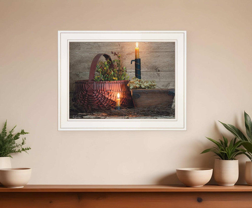 The Red Basket 1 White Framed Print Wall Art - Homeroots - Flyclothing LLC