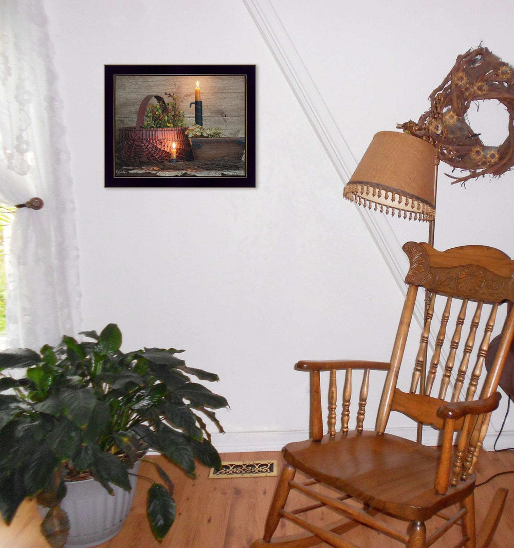 The Red Basket 3 Black Framed Print Wall Art - Homeroots - Flyclothing LLC