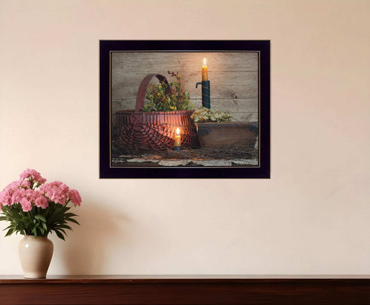 The Red Basket 3 Black Framed Print Wall Art - Homeroots - Flyclothing LLC