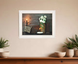 White Flowers 1 White Framed Print Wall Art - Homeroots - Flyclothing LLC