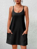 Pocketed Scoop Neck Cami Dress - Trendsi - Flyclothing LLC