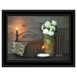 White Flowers 2 Black Framed Print Wall Art - Homeroots - Flyclothing LLC