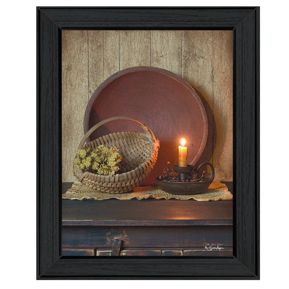 The Red Bowl 1 Black Framed Print Wall Art - Homeroots - Flyclothing LLC