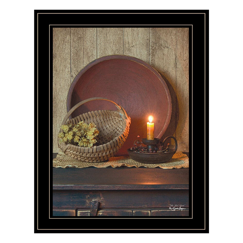 The Red Basket 5 Black Framed Print Wall Art - Homeroots - Flyclothing LLC