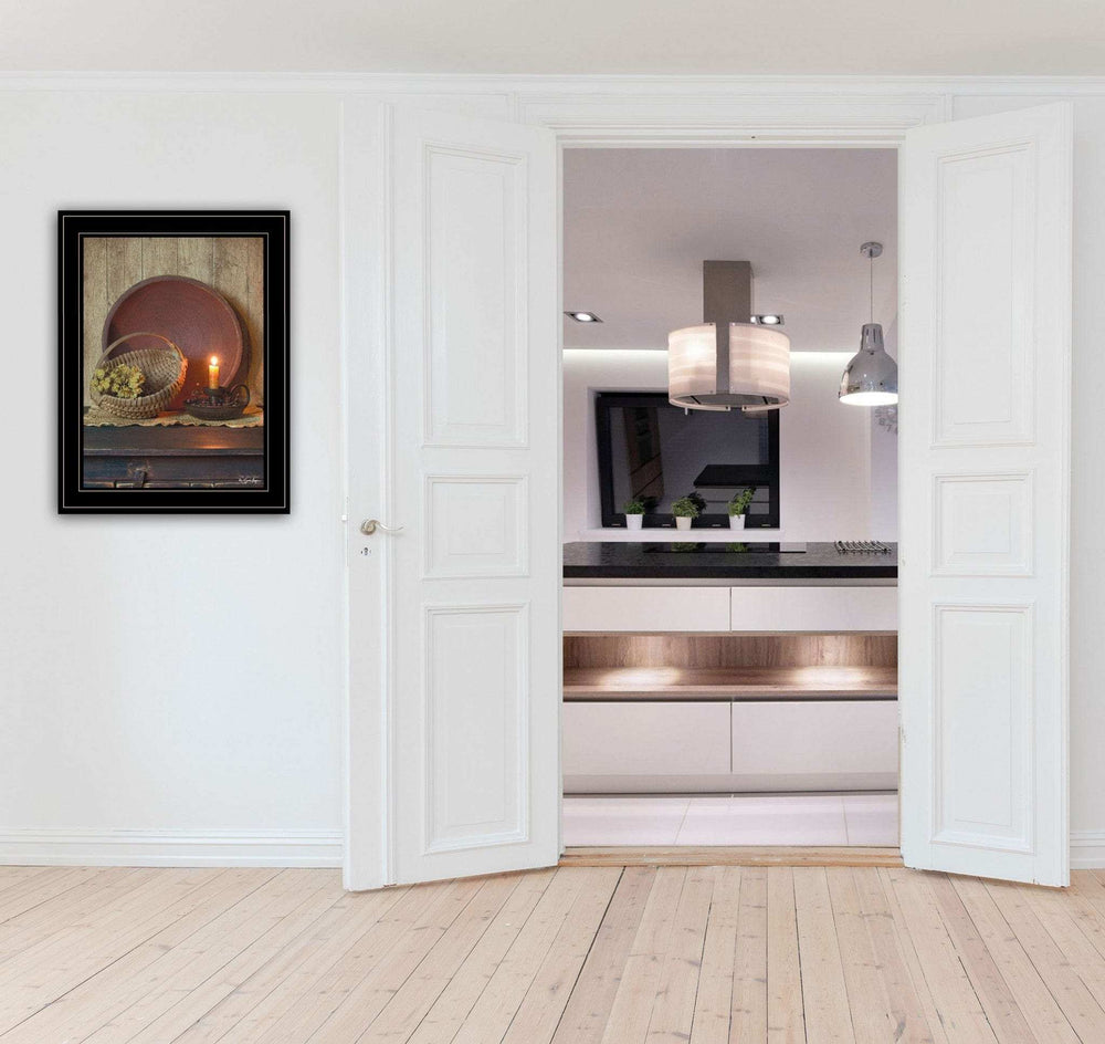 The Red Basket 5 Black Framed Print Wall Art - Homeroots - Flyclothing LLC