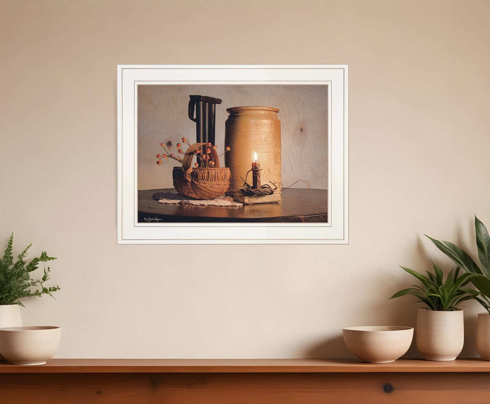 Bittersweet Basket 1 White Framed Print Wall Art - Homeroots - Flyclothing LLC