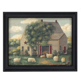 Wooly Sheep Black Framed Print Wall Art - Homeroots - Flyclothing LLC