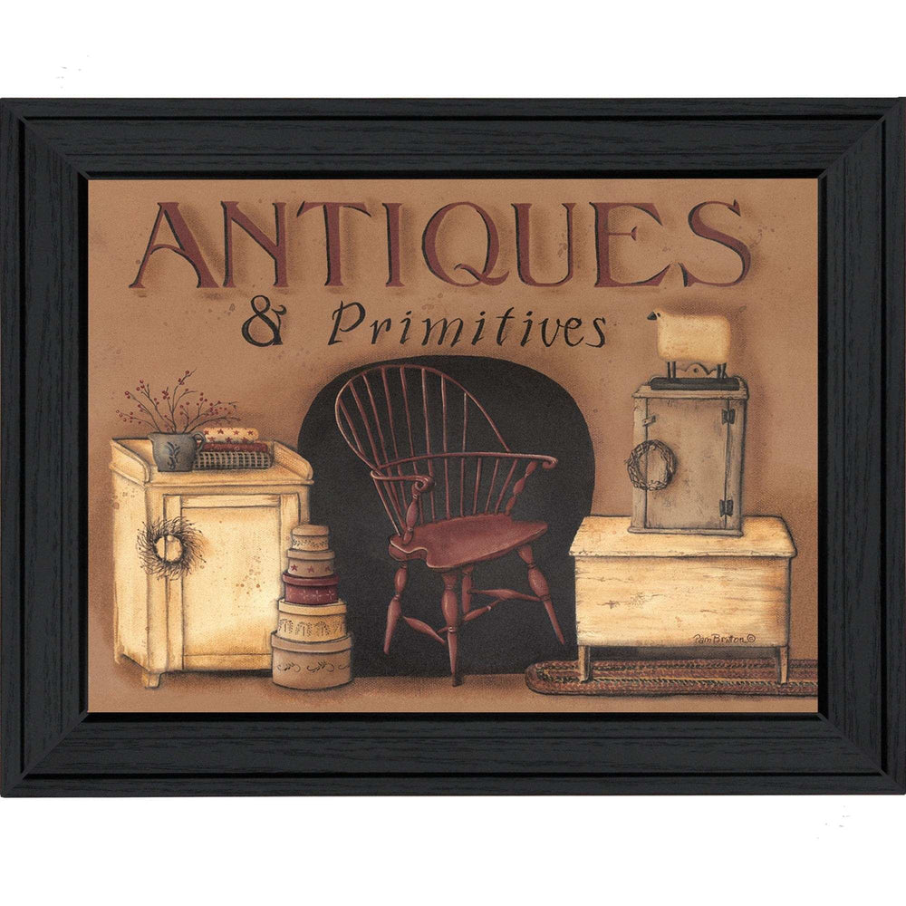 Antiques and Primitives Black Framed Print Wall Art - Homeroots - Flyclothing LLC